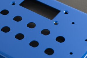 High Gloss Blue Powder Coated Cover Panel