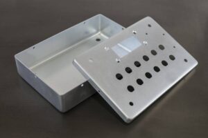 Machined Clear Anodize Case Mating Top and Bottom